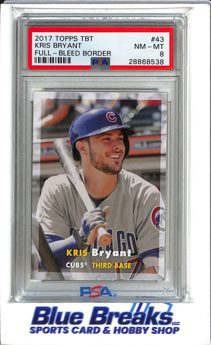 2017 Topps TBT - Full Bleed Border - Kris Bryant - #43 - PSA 8 - Baseball - Cubs