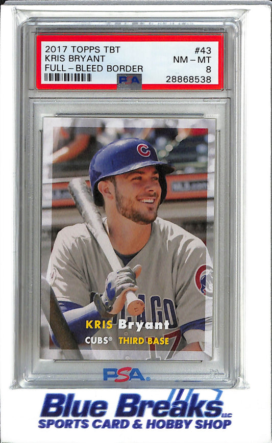 2017 Topps TBT - Full Bleed Border - Kris Bryant - #43 - PSA 8 - Baseball - Cubs