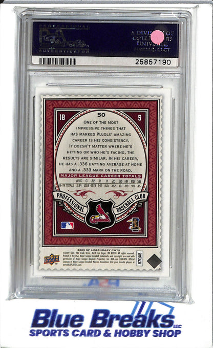 2009 Upper Deck SP Legendary Cuts - Albert Pujols - #50 - PSA 8 - Baseball - Cardinals