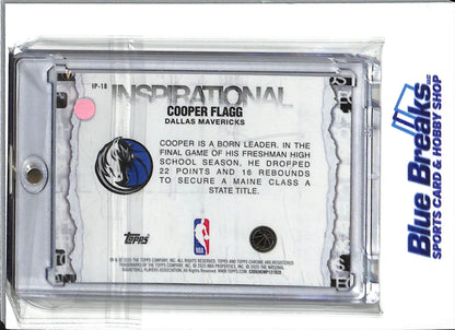 2025 Topps Chrome - Cooper Flagg - #IP-18 - Mavericks - Basketball