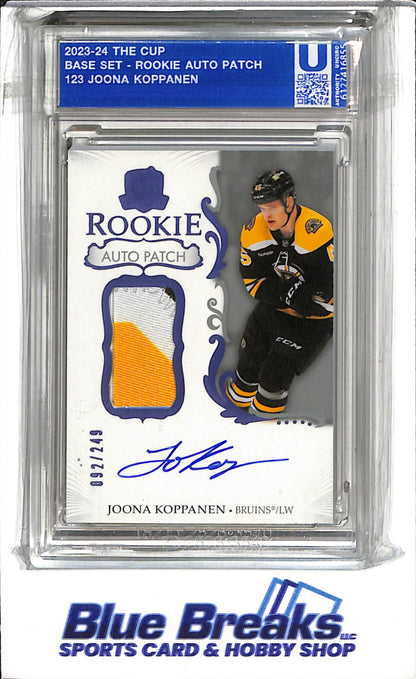 2023-24 Upper Deck The Cup - Auto Patch - Joona Koppanen - #123 - Ice Hockey - Bruins