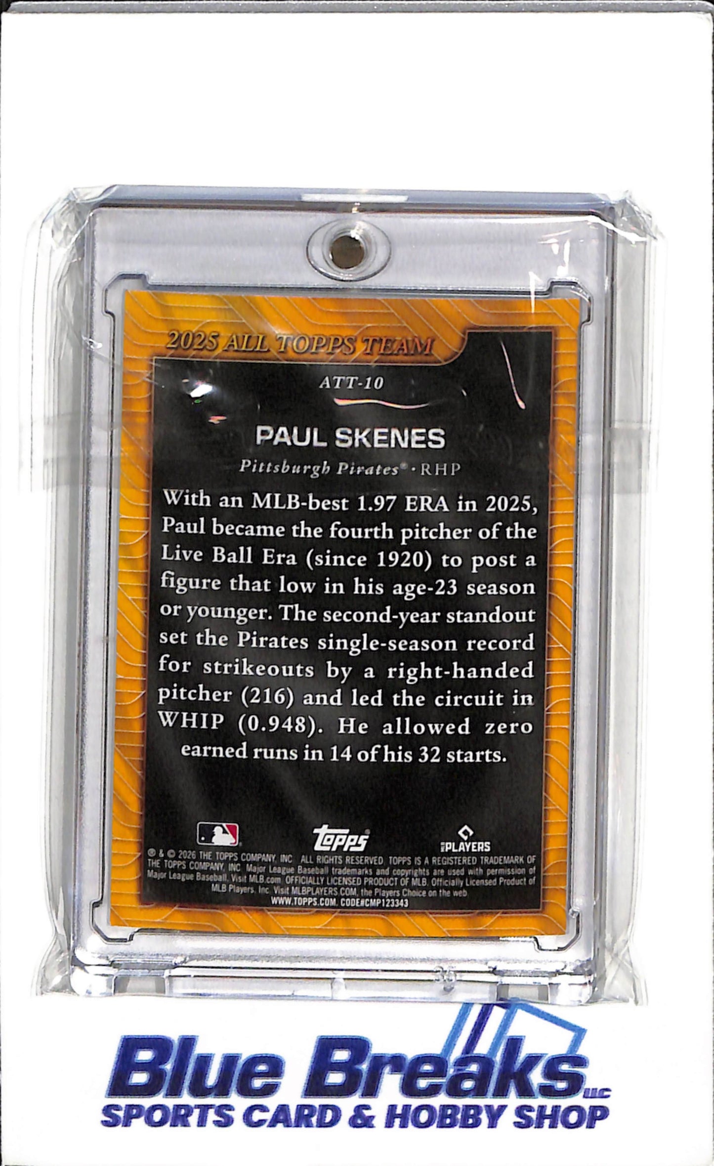 2025 Topps All Topps Team - Gold - Paul Skenes - #ATT-10 - Baseball - Pirates
