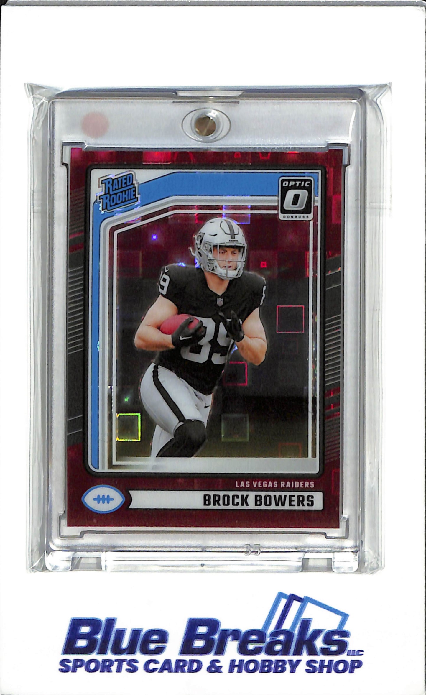 2024 Panini Prizm - Optic Red Pandora- Brock Bowers - #394 - Football - Raiders