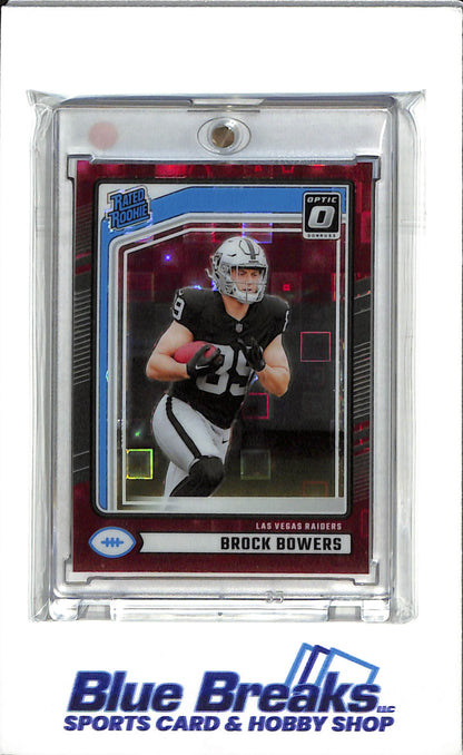 2024 Panini Prizm - Optic Red Pandora- Brock Bowers - #394 - Football - Raiders