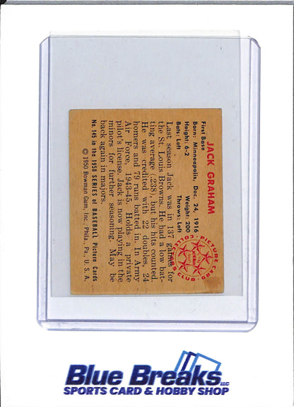 1950 Bowman - Jack Graham - #145 - baseball - Browns/Orioles
