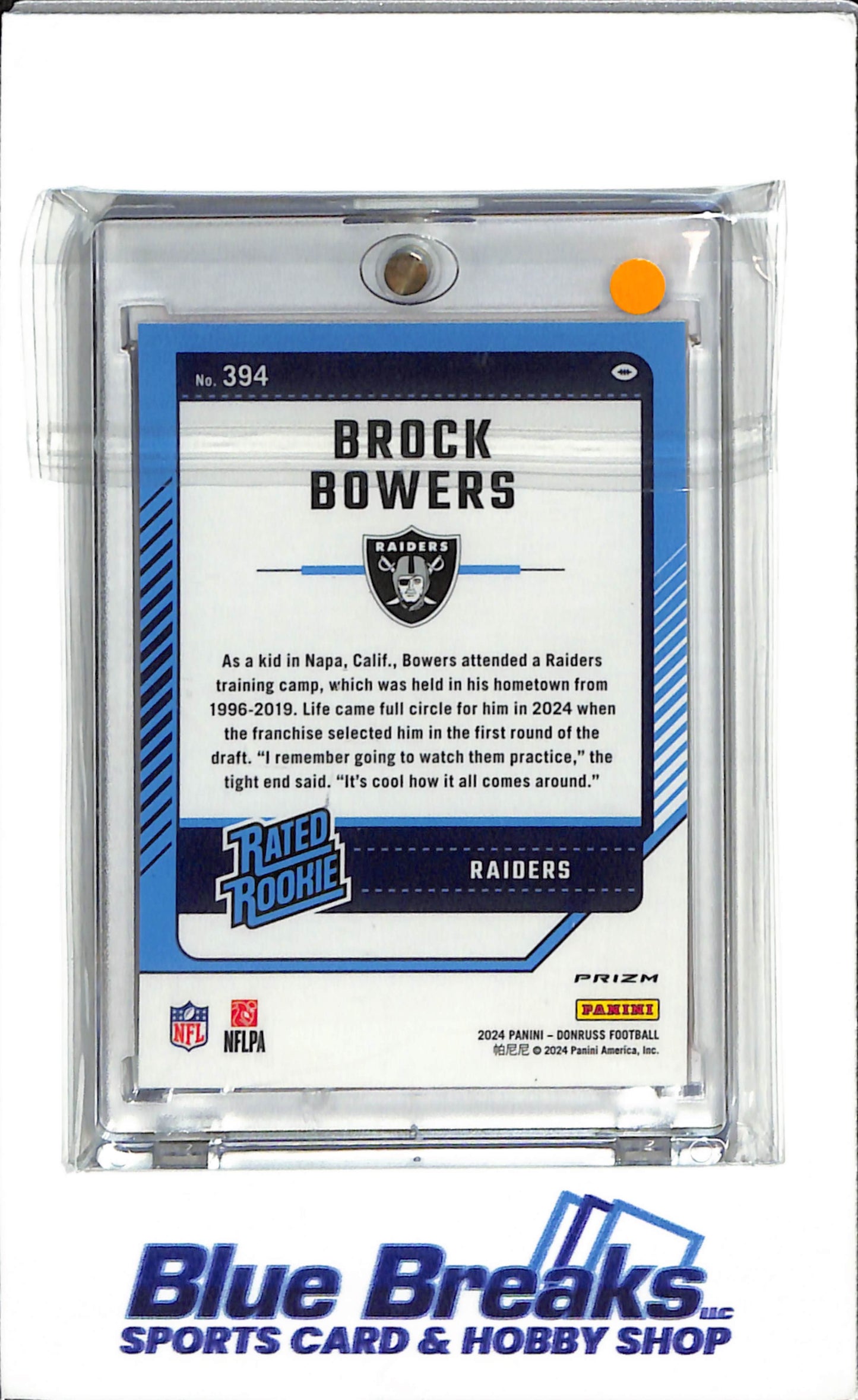 2024 Panini Prizm - Optic Red Pandora- Brock Bowers - #394 - Football - Raiders