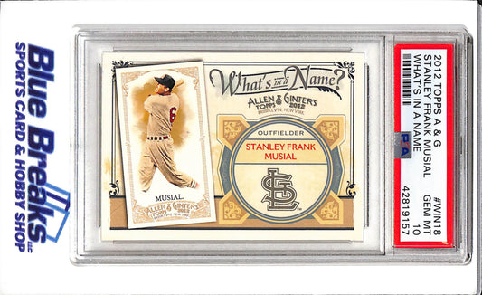2012 Topps A&G - What's in a Name - Stanley Frank Musial - #WIN18 - PSA 10 - Baseball - Cardinals