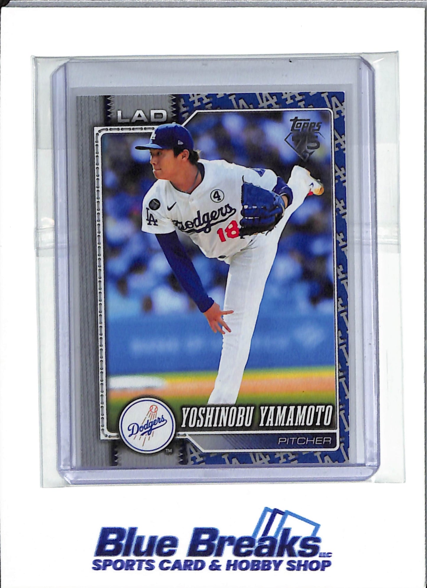 2026 Topps - Series 1 - team logo border - Yoshinobu Yamamoto - #90 - baseball - Dodgers