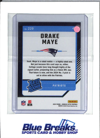 2024 Panini - Donruss Optic - Rated Rookie - Drake Maye - #229 - football - Patriots
