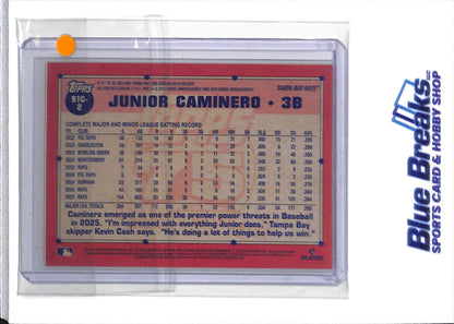 2026 Topps Chrome - 75 Years of Baseball  - Gold Refractor - Junior Caminero - 38/50 - #91C-2 - Baseball - Rays
