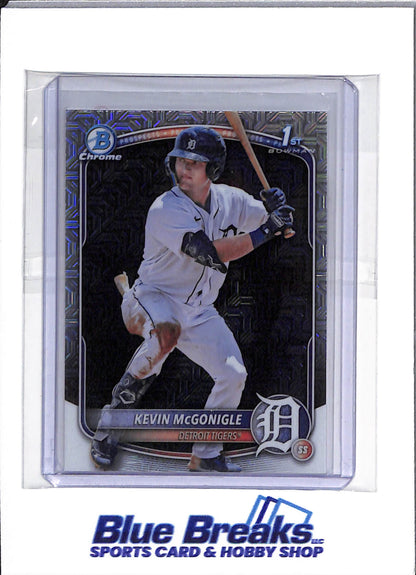 2025 Bowman Chrome - 1st Bowman - mojo - Kevin McGonigle - #BCP-79 - baseball - Tigers