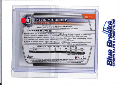 2025 Bowman Chrome - 1st Bowman - mojo - Kevin McGonigle - #BCP-79 - baseball - Tigers