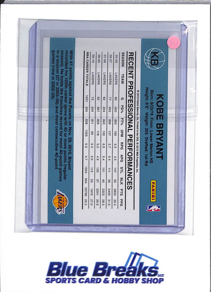 2010 Panini - Donruss - Starting 5 - Kobe Bryant - #KB - basketball - Lakers