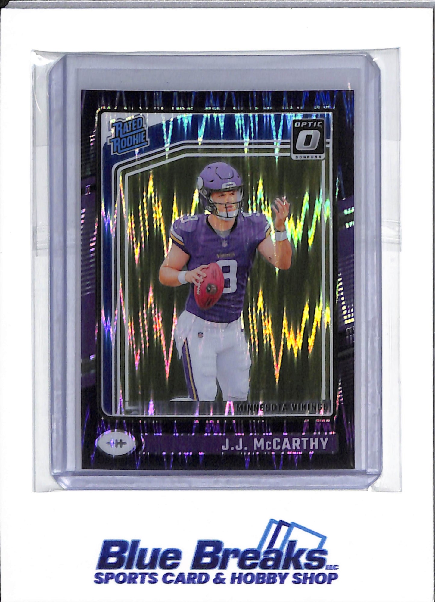 2024 Panini - Donruss Optic - purple shock - Rated Rookie - JJ McCarthy - #235 - football - Vikings