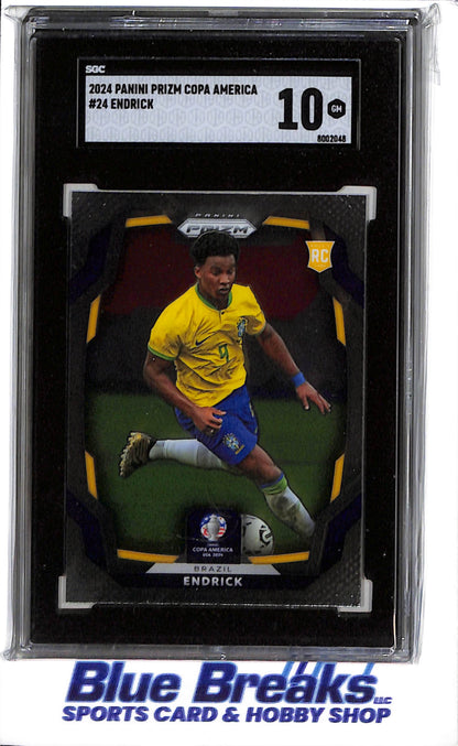 2024 Panini - Prizm COPA America - Endrick - RC - #24 - SGC 10 - soccer - Brazil