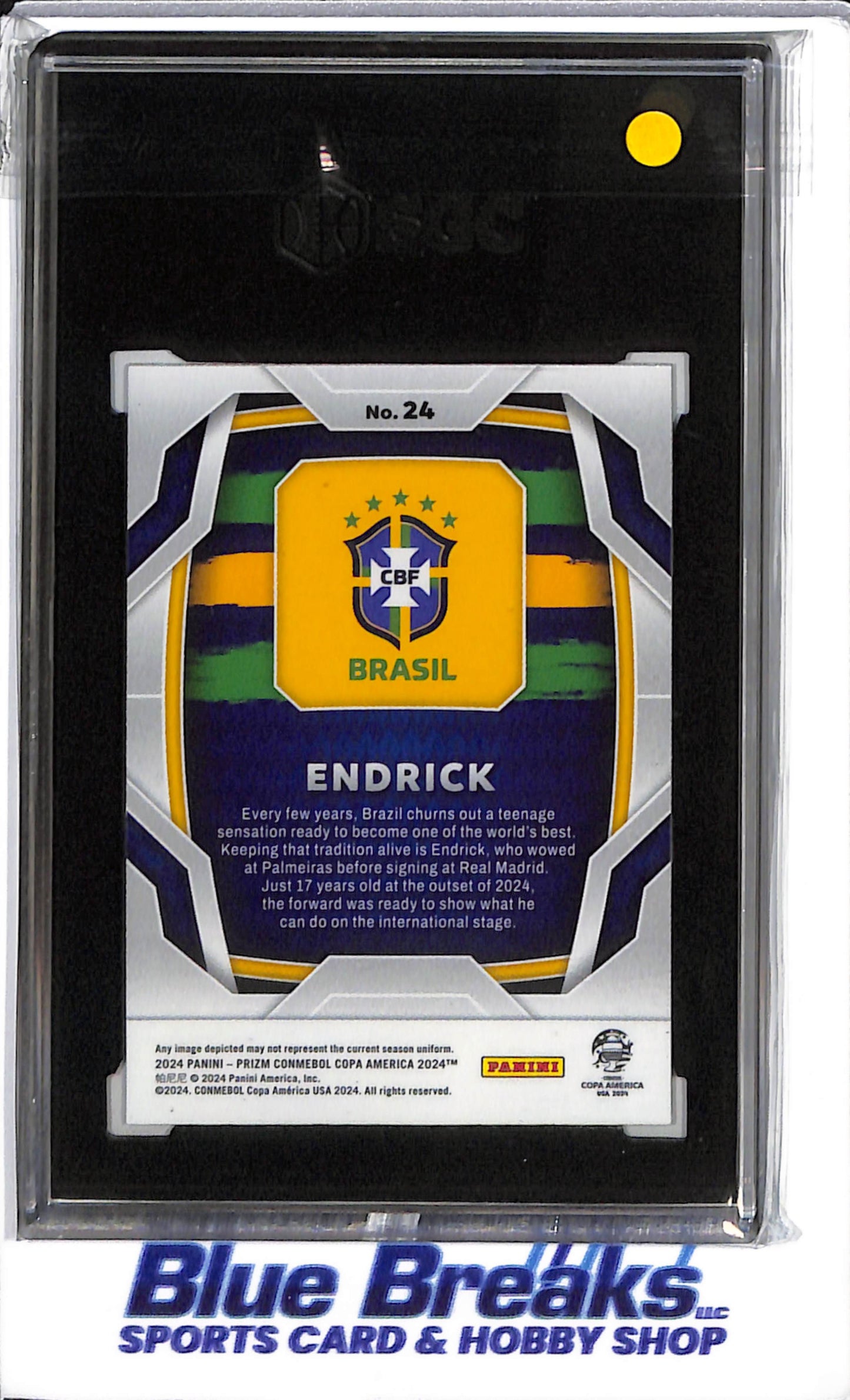 2024 Panini - Prizm COPA America - Endrick - RC - #24 - SGC 10 - soccer - Brazil