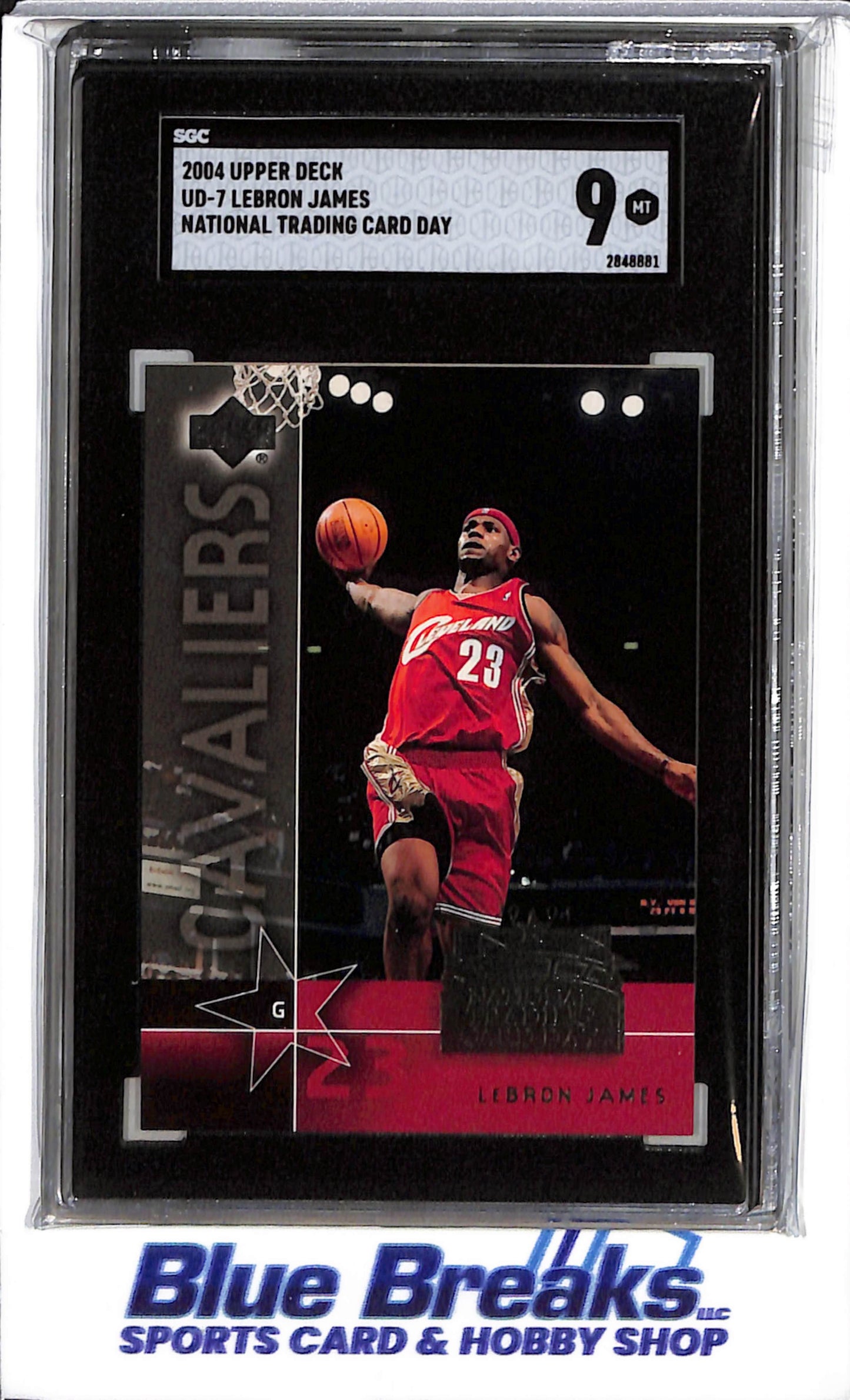 2004 Upper Deck - National Trading Card Day - Lebron James - #UD-7 - SGC 9 - basketball - Cavaliers