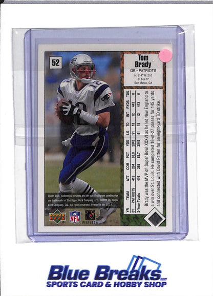 2002 Upper Deck - UD Athletics - Tom Brady - #52 - football - Patriots