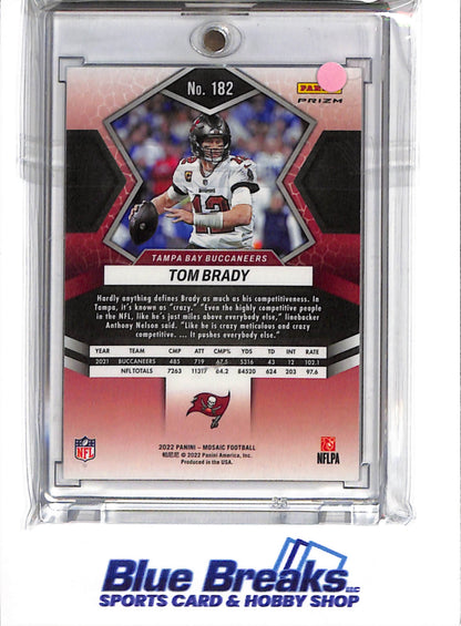 2022 Panini - Mosaic - red mosaic - Tom Brady - #182 - football - Buccaneers