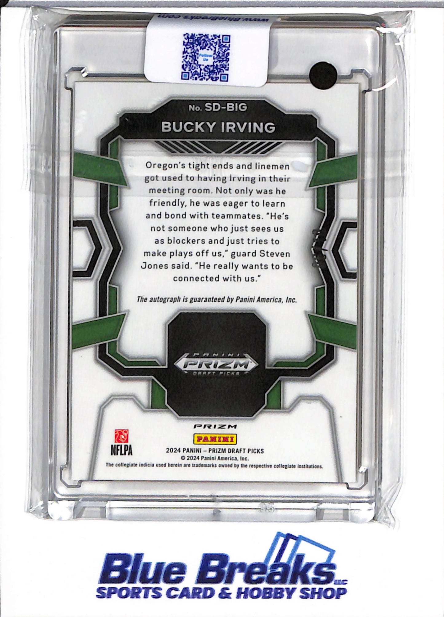 2024 Panini - Prizm Draft Picks - Signing Day - yellow - Bucky Irving - auto - 06/10 - RC - #SD-BIG - football - Ducks - Buccaneers