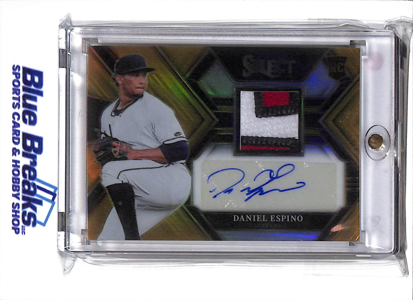 2023 Panini - Select - yellow - Daniel Espino - relic - auto - 08/10 - RC - #PJA-DE - baseball - Guardians