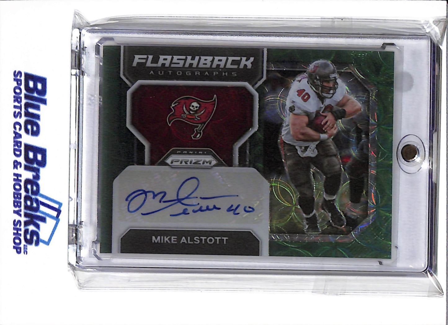 2022 Panini - Prizm - green scope - Flashback Autographs - Mike Alstott - 12/75 - #FA-MA - football - Buccaneers