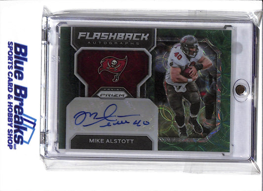 2022 Panini - Prizm - green scope - Flashback Autographs - Mike Alstott - 12/75 - #FA-MA - football - Buccaneers