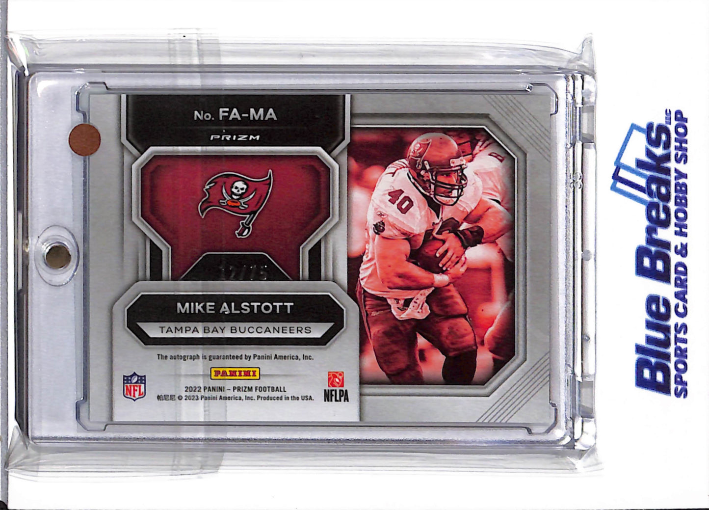 2022 Panini - Prizm - green scope - Flashback Autographs - Mike Alstott - 12/75 - #FA-MA - football - Buccaneers