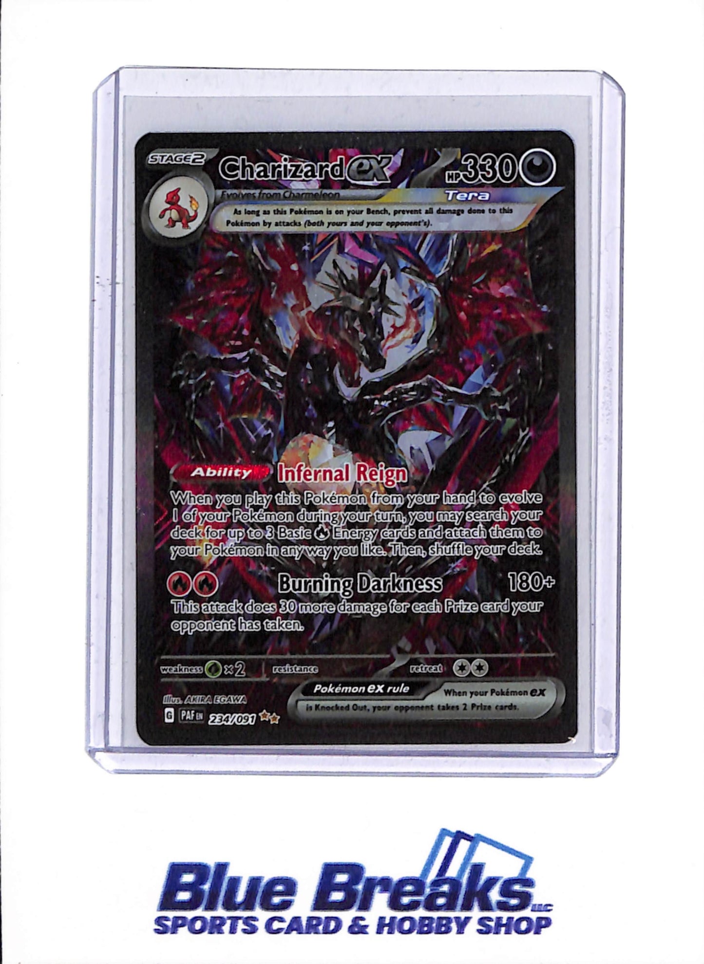 2024 Pokémon - Paldean Fates - Alternate Art - Illustration Rare - Charizard ex - #234/091