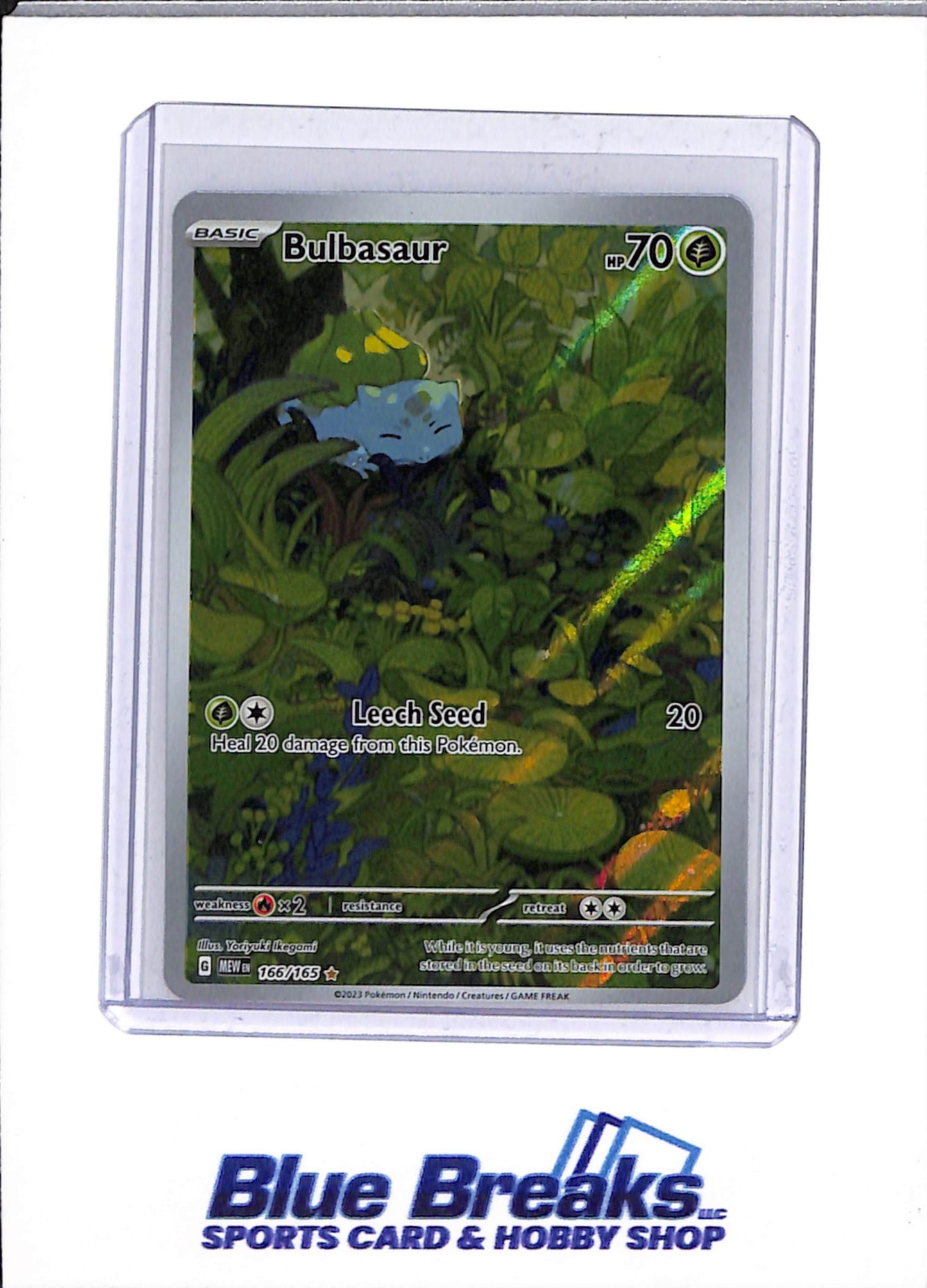 2023 Pokémon - Scarlet & Violet 151 - Illustration Rare - Holo - Bulbasaur - 166/165