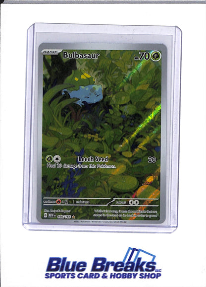 2023 Pokémon - Scarlet & Violet 151 - Illustration Rare - Holo - Bulbasaur - 166/165