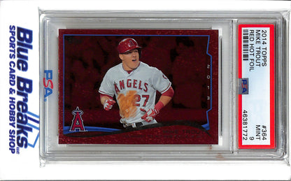 2014 Topps - Series Two - Red Hot Foil - Mike Trout - #364 - PSA 9 - Baseball - Angels