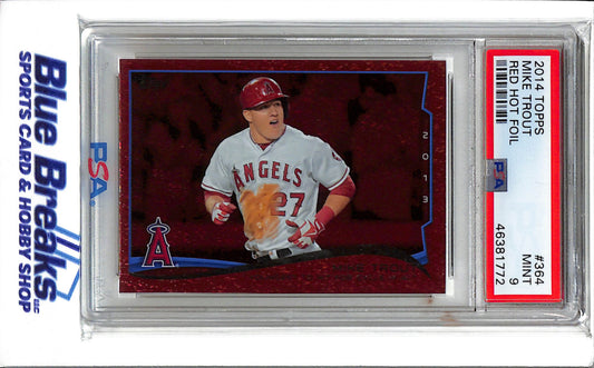 2014 Topps - Series Two - Red Hot Foil - Mike Trout - #364 - PSA 9 - Baseball - Angels