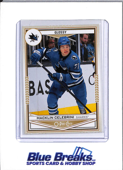 2024-25 Upper Deck - O-Pee-Chee Gold - Macklin Celebrini - #OPC-34 - Glossy - Ice Hockey - Sharks