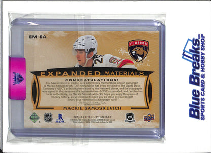2023-24 Upper Deck The Cup Hockey - Expanded Materials - Mackie Samoskevich - 12/25 - #EM-SA - Ice Hockey - Panthers
