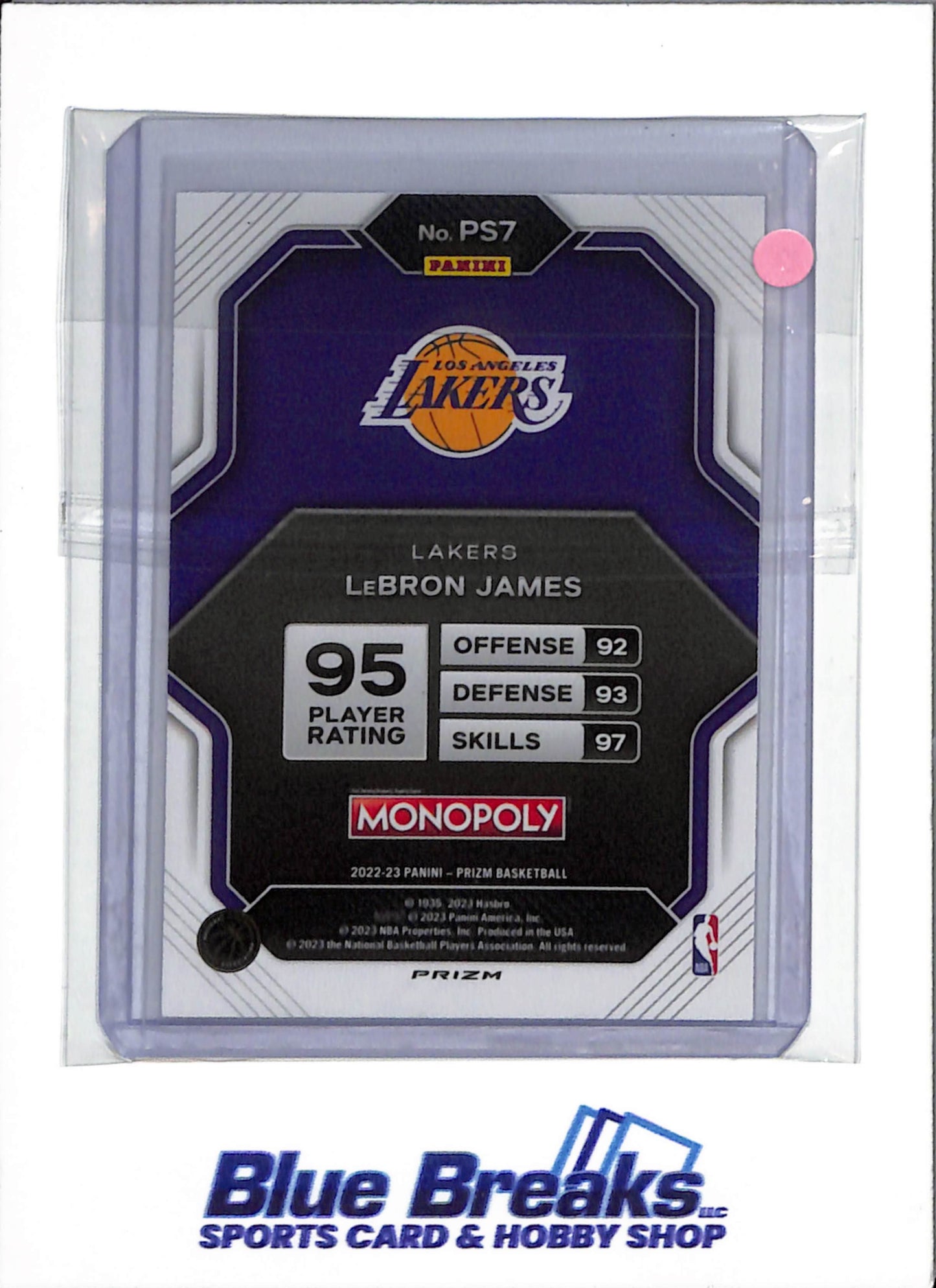 2022-23 Panini Prizm - Monopoly Black/Purple  - LeBron James - #PS7 - Basketball - Lakers