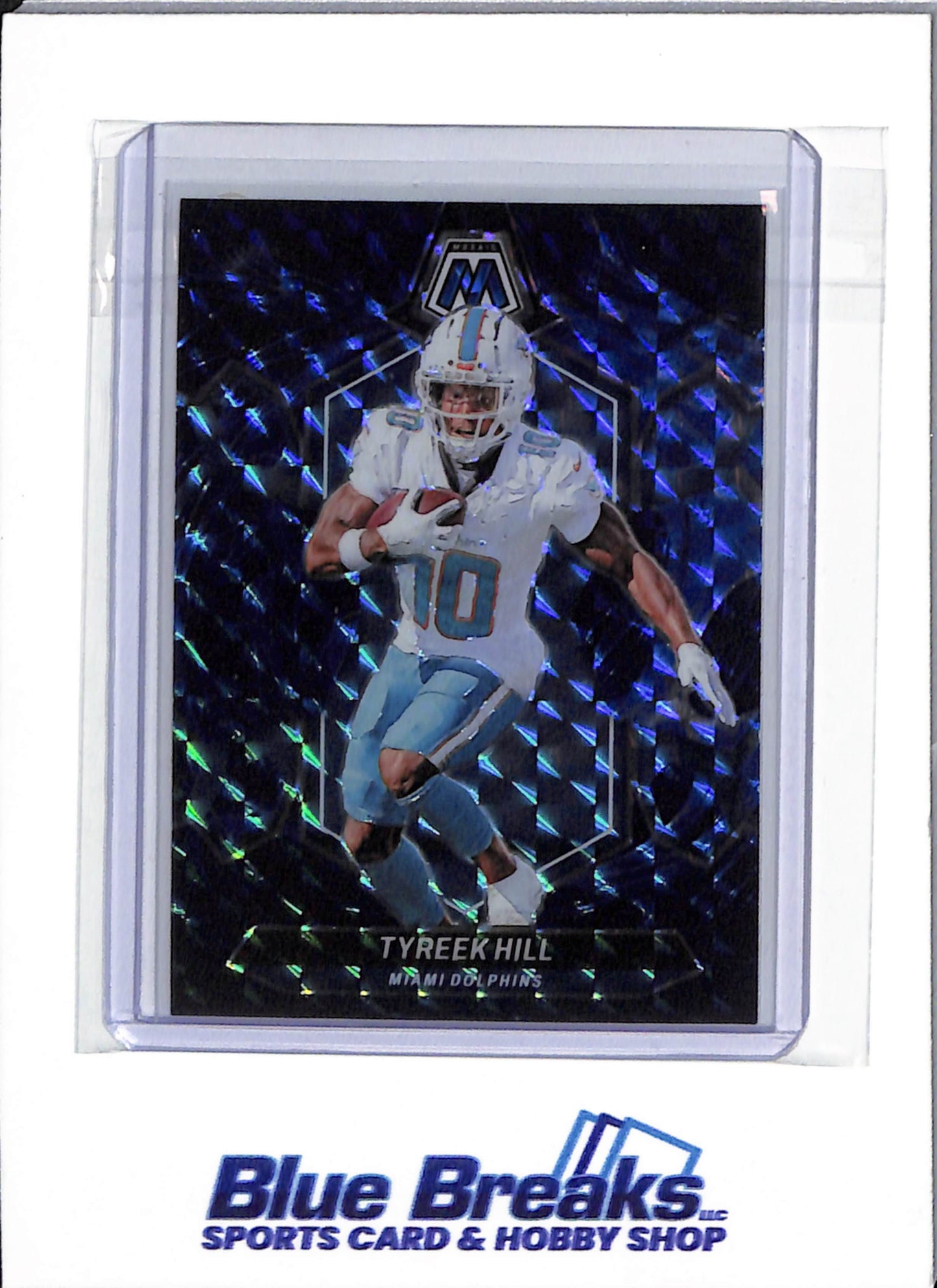 2024 Panini Mosaic - Prizm Blue Geometric - Tyreek Hill - # 137 - Football - Dolphins