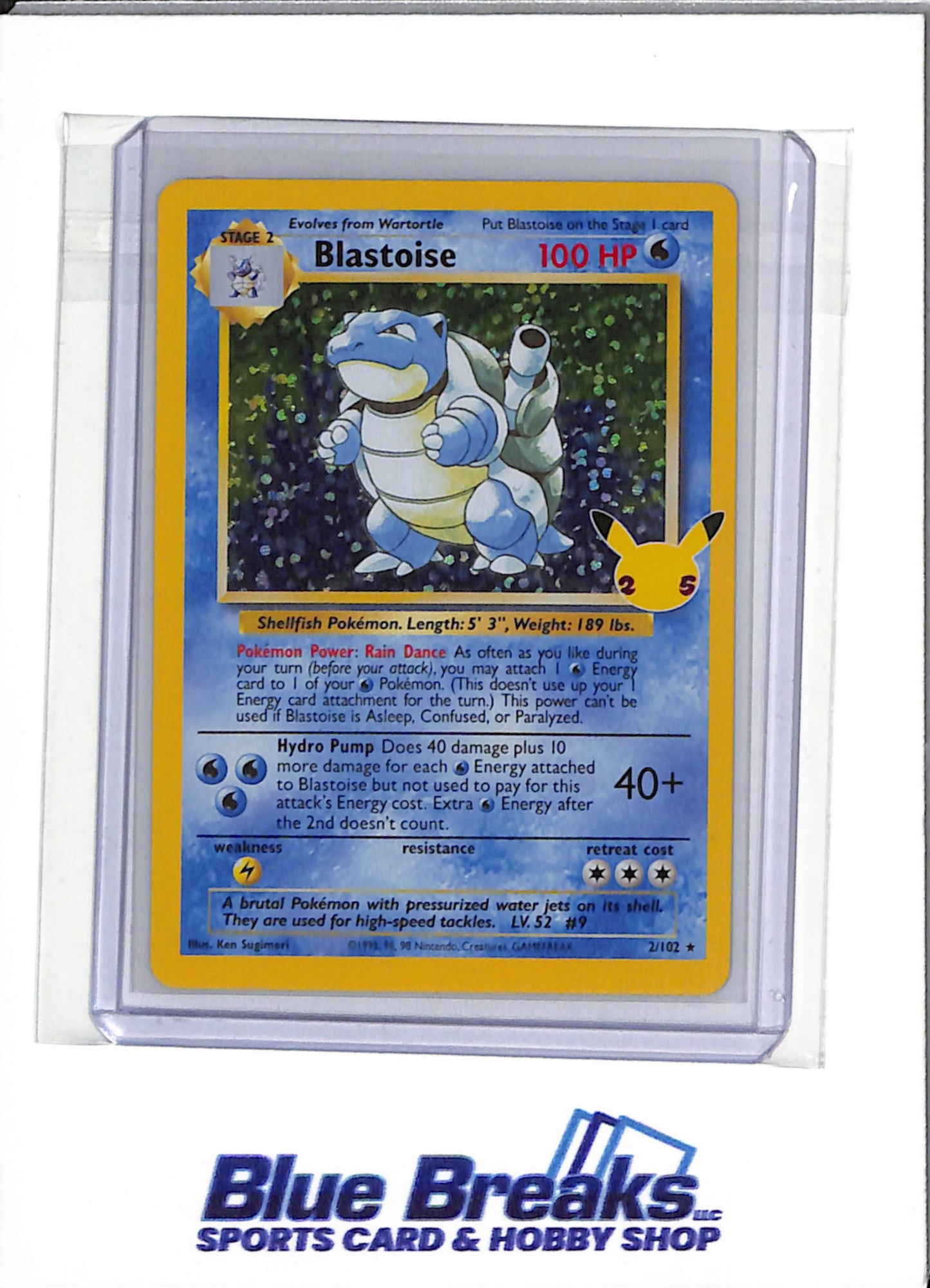 Pokemon - Celebration Collection - 25th Anniversary - Blastoise  - Green/Blue #2/102