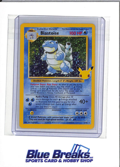 Pokemon - Celebration Collection - 25th Anniversary - Blastoise  - Green/Blue #2/102