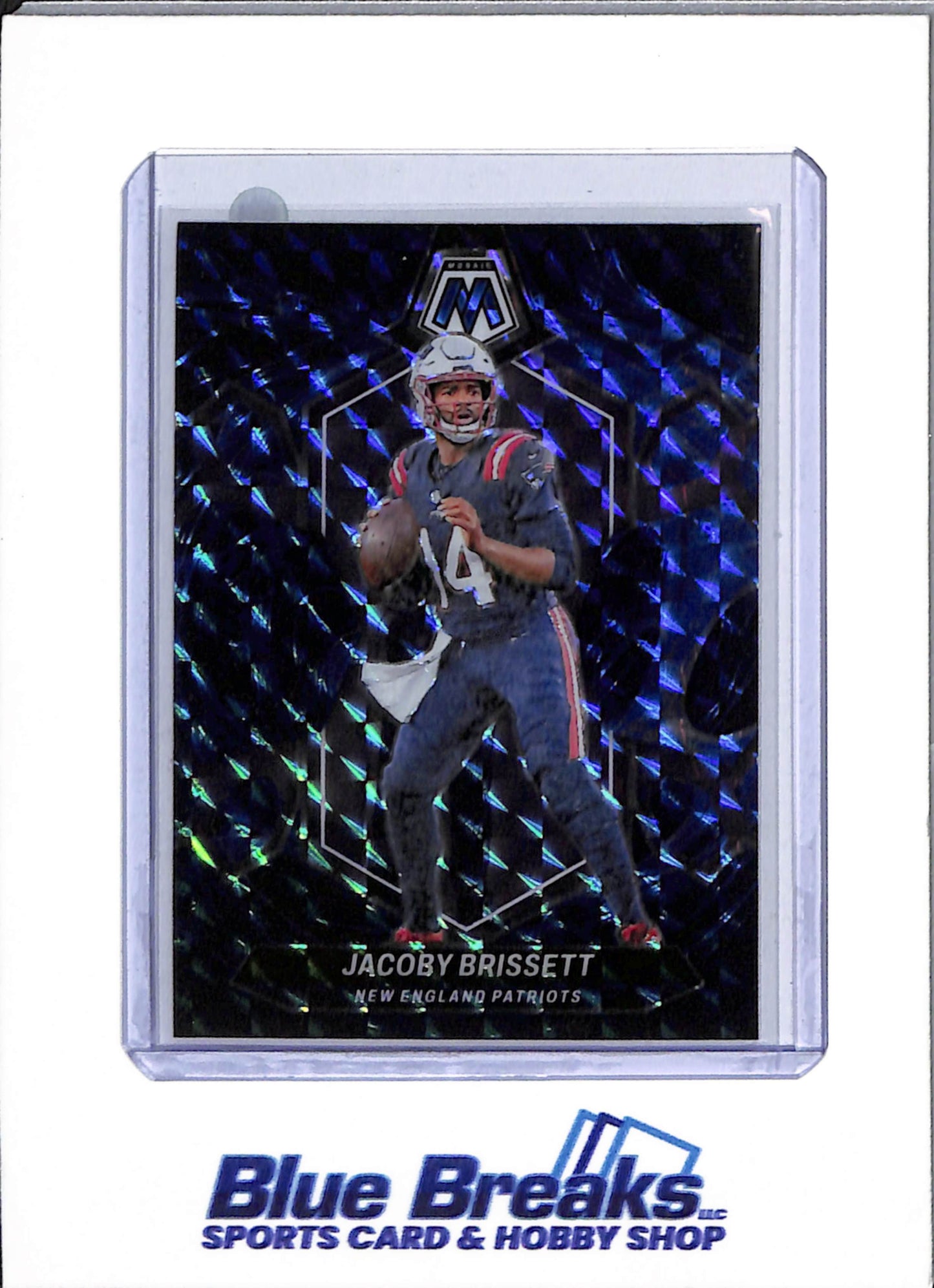 2024 Panini Prizm - Mosaic Blue Geometric - Jacoby Brissett - #148 - Football - Patriots