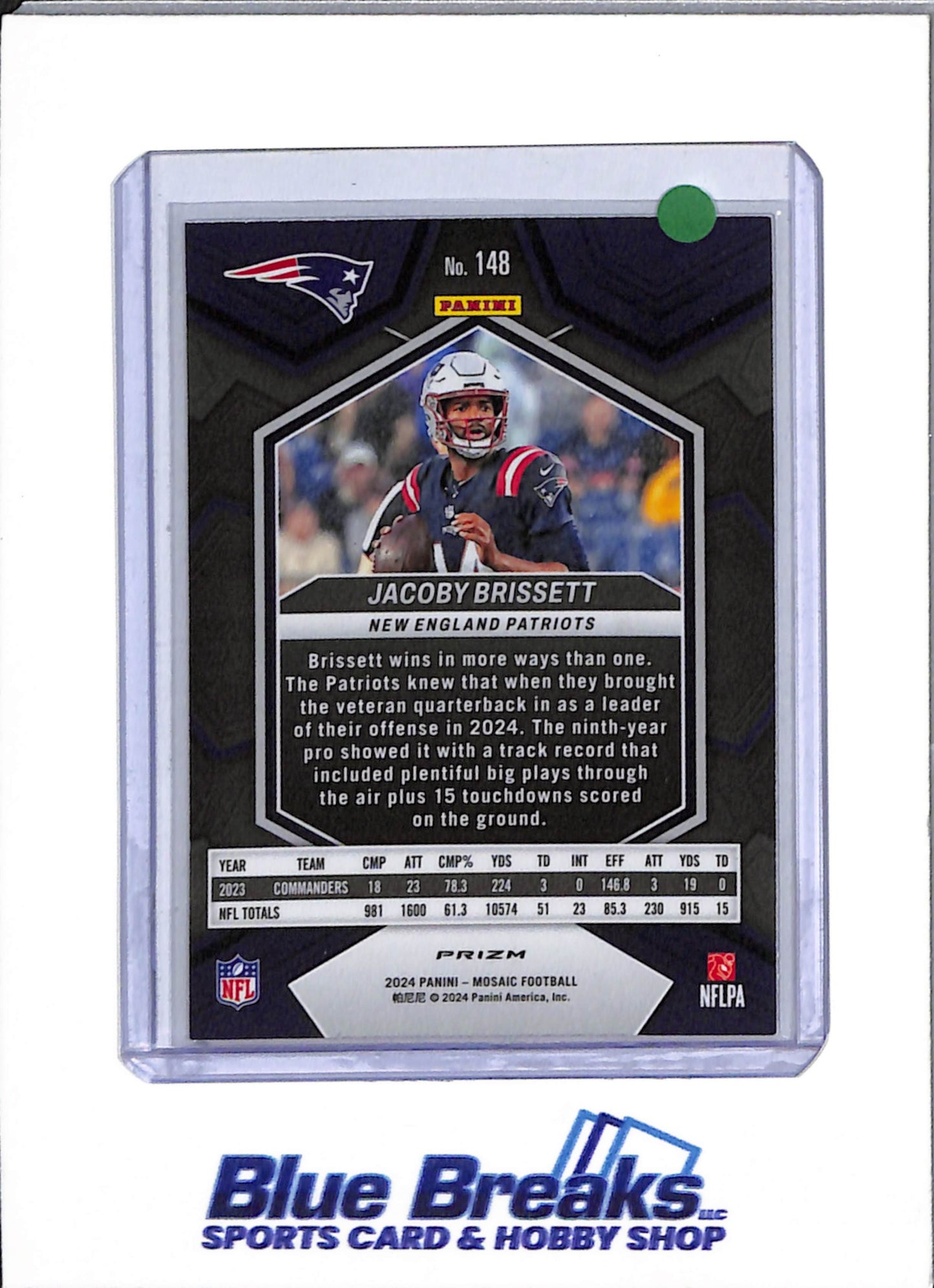 2024 Panini Prizm - Mosaic Blue Geometric - Jacoby Brissett - #148 - Football - Patriots