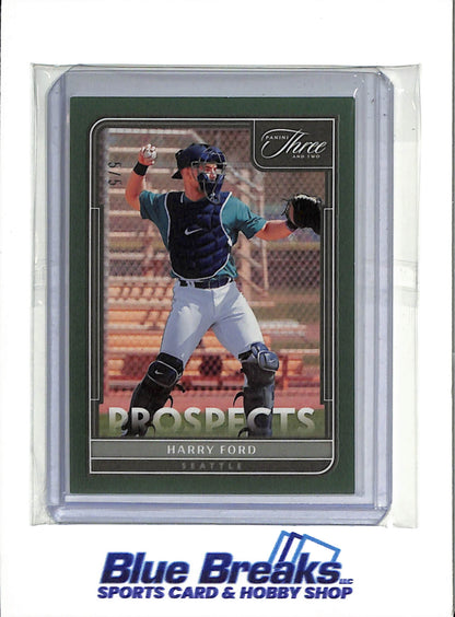 2022 Panini Three and Two - Prospects Green - Harry Ford - 5/5 - #P-36 - Baseball - Mariners