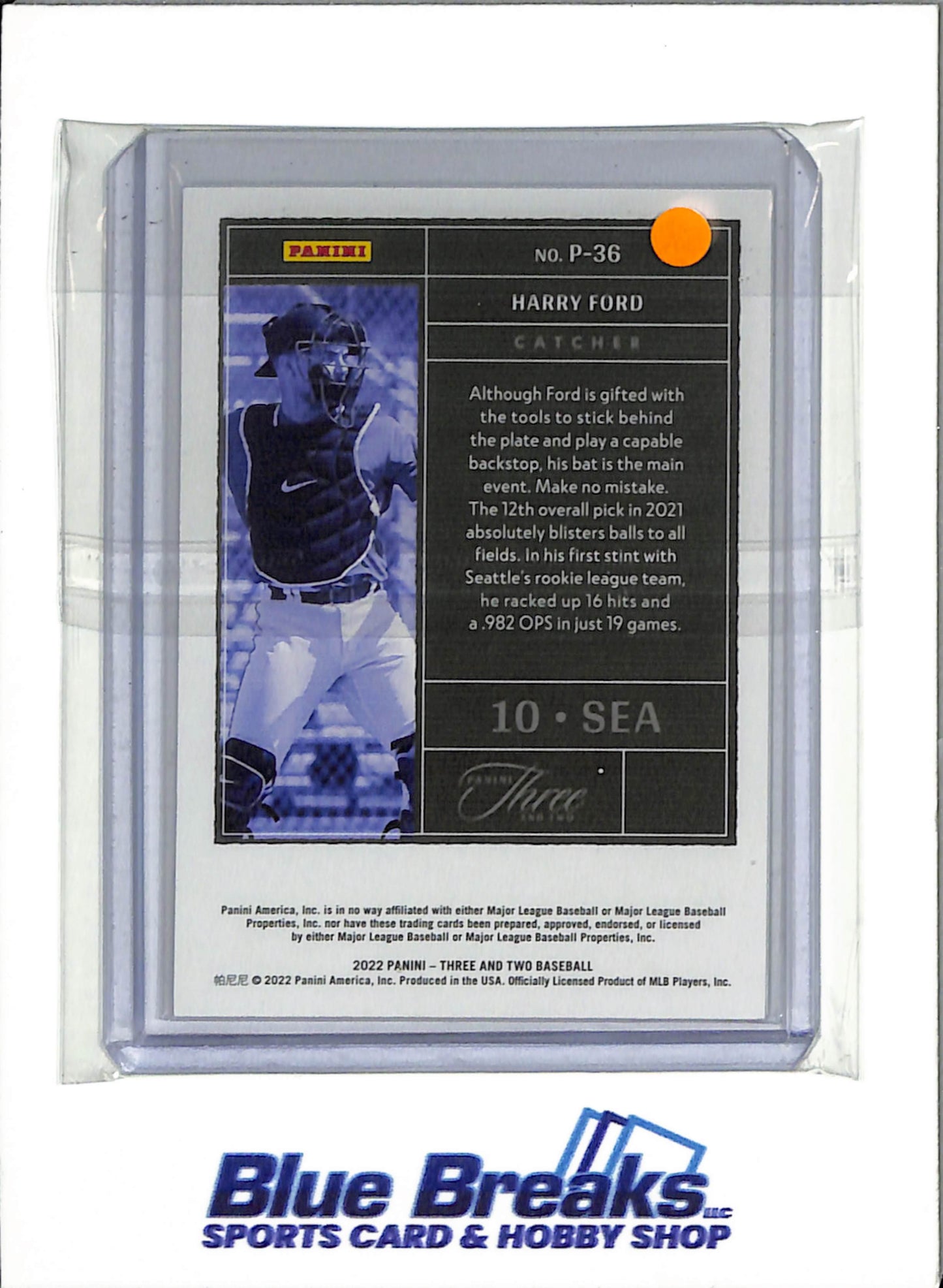 2022 Panini Three and Two - Prospects Green - Harry Ford - 5/5 - #P-36 - Baseball - Mariners