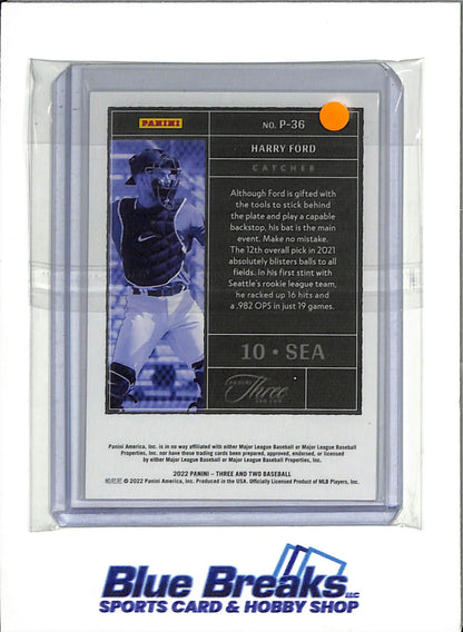 2022 Panini Three and Two - Prospects Green - Harry Ford - 5/5 - #P-36 - Baseball - Mariners