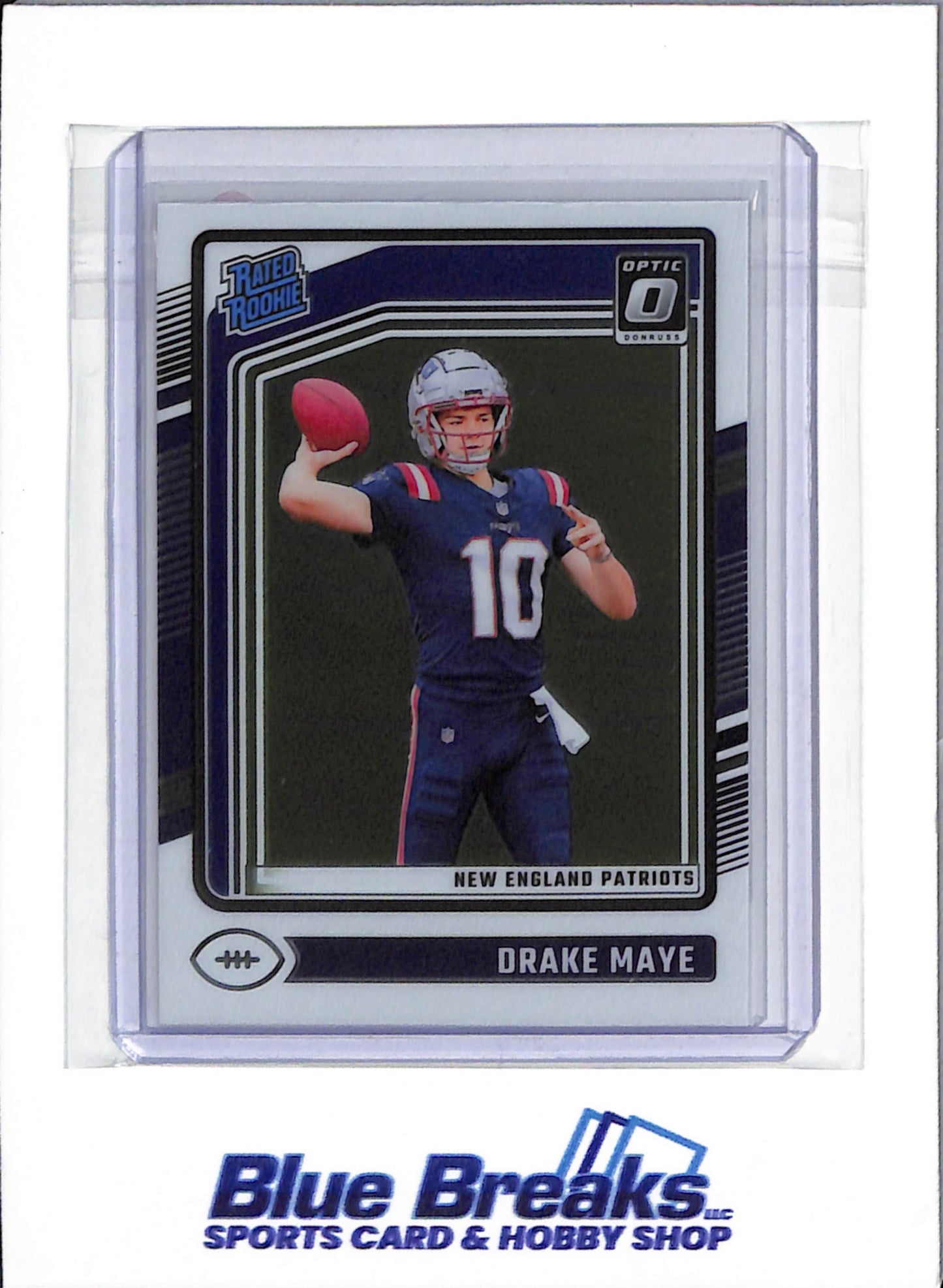 2024 Panini Donruss Optic - Rated Rookie White/Black - Drake Maye - #229 - Football - Patriots