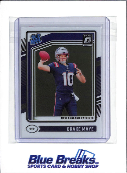 2024 Panini Donruss Optic - Rated Rookie White/Black - Drake Maye - #229 - Football - Patriots