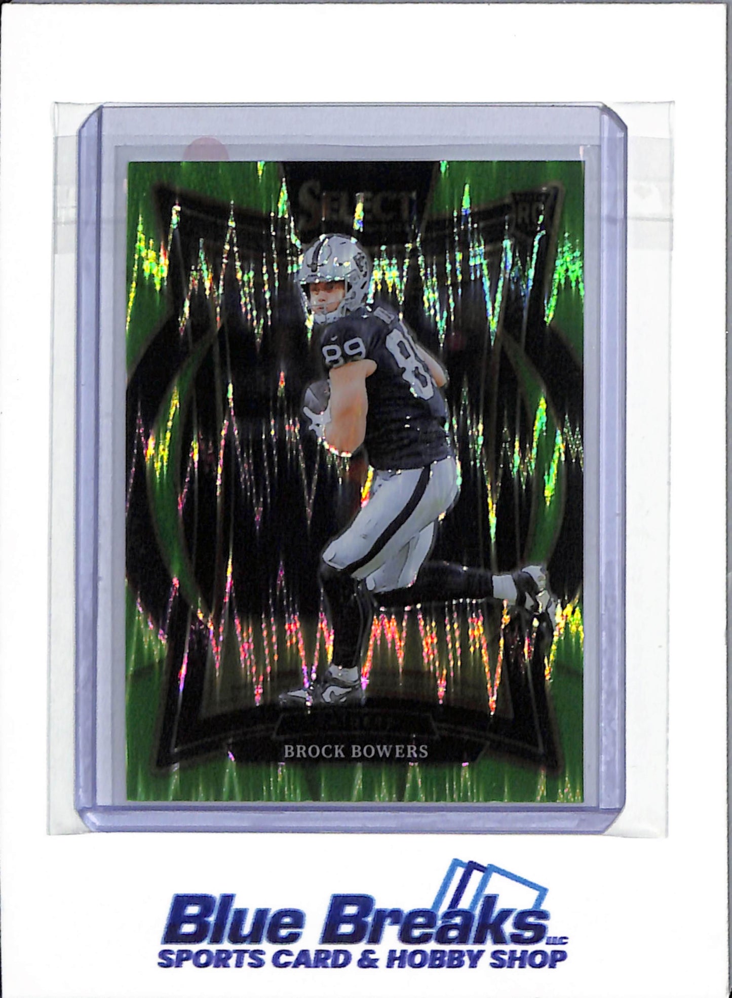 2024 Panini Prizm - Select Green Raywave - Brock Bowers - 289/599 - #31 - Football - Raiders