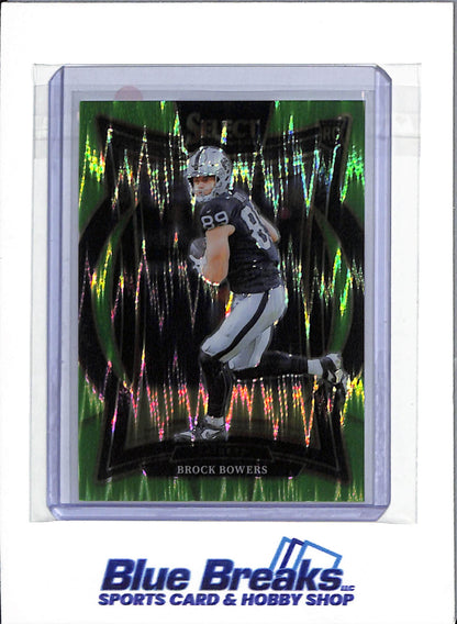 2024 Panini Prizm - Select Green Raywave - Brock Bowers - 289/599 - #31 - Football - Raiders