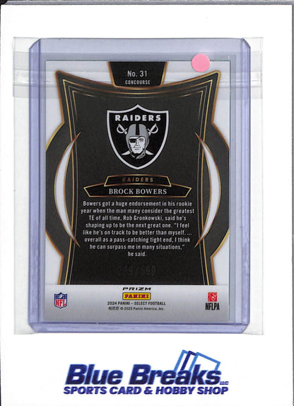2024 Panini Prizm - Select Green Raywave - Brock Bowers - 289/599 - #31 - Football - Raiders