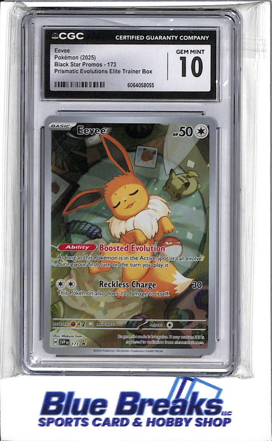 2025 Pokémon Prismatic Evolutions Elite Trainer Box - Black Star Promos - Eevee - CGC 10 - #173